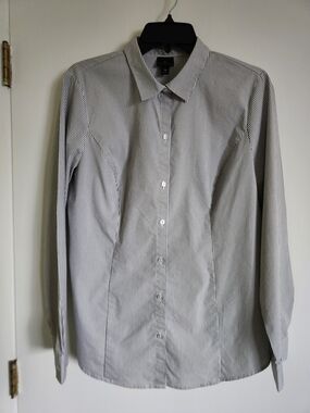 Women's Classic Stripe Button-Up Shirt - Blue/White